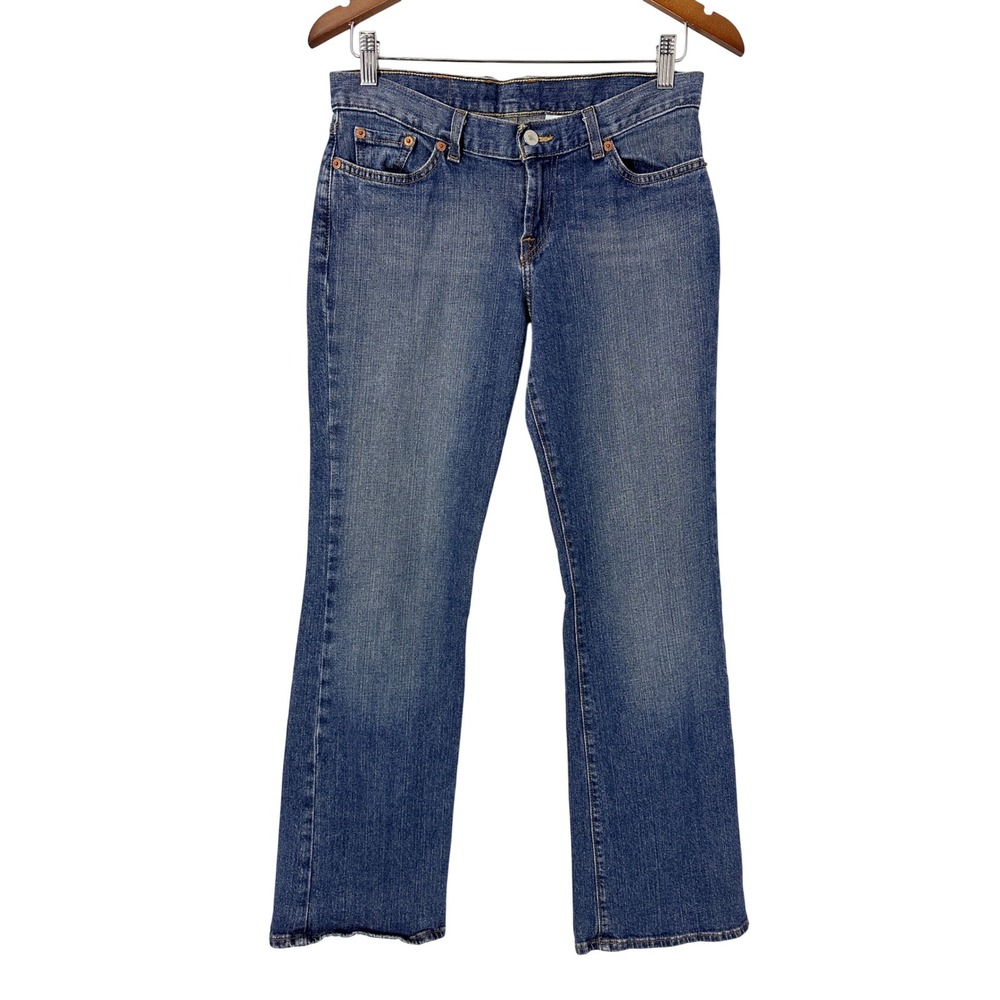 Vintage 90s Lucky Brand Cotton Blue Mid Rise Flare Jeans Womens Size 6/28